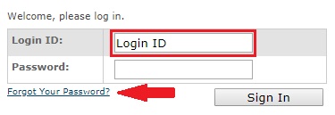 Enter Login ID and click Forgot Your Password